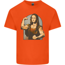 Mona Lifter Funny Gym Bodybuilding Workout Kids T-Shirt Childrens Orange