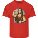 Mona Lifter Funny Gym Bodybuilding Workout Kids T-Shirt Childrens Red