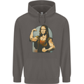 Mona Lifter Funny Gym Bodybuilding Workout Mens 80% Cotton Hoodie Charcoal