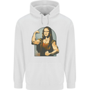 Mona Lifter Funny Gym Bodybuilding Workout Mens 80% Cotton Hoodie White