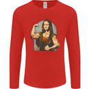 Mona Lifter Funny Gym Bodybuilding Workout Mens Long Sleeve T-Shirt Red