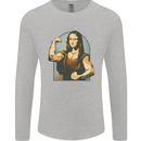 Mona Lifter Funny Gym Bodybuilding Workout Mens Long Sleeve T-Shirt Sports Grey