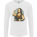 Mona Lifter Funny Gym Bodybuilding Workout Mens Long Sleeve T-Shirt White