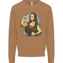 Mona Lifter Funny Gym Bodybuilding Workout Mens Sweatshirt Jumper Caramel Latte