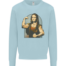 Mona Lifter Funny Gym Bodybuilding Workout Mens Sweatshirt Jumper Light Blue
