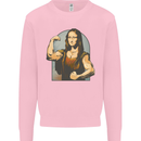 Mona Lifter Funny Gym Bodybuilding Workout Mens Sweatshirt Jumper Light Pink