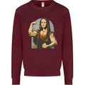 Mona Lifter Funny Gym Bodybuilding Workout Mens Sweatshirt Jumper Maroon