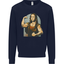 Mona Lifter Funny Gym Bodybuilding Workout Mens Sweatshirt Jumper Navy Blue