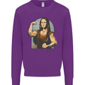 Mona Lifter Funny Gym Bodybuilding Workout Mens Sweatshirt Jumper Purple