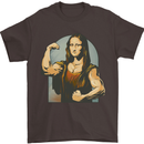 Mona Lifter Funny Gym Bodybuilding Workout Mens T-Shirt Cotton Gildan Dark Chocolate