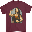 Mona Lifter Funny Gym Bodybuilding Workout Mens T-Shirt Cotton Gildan Maroon