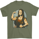 Mona Lifter Funny Gym Bodybuilding Workout Mens T-Shirt Cotton Gildan Military Green