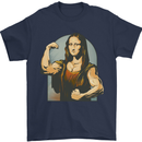 Mona Lifter Funny Gym Bodybuilding Workout Mens T-Shirt Cotton Gildan Navy Blue