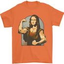 Mona Lifter Funny Gym Bodybuilding Workout Mens T-Shirt Cotton Gildan Orange