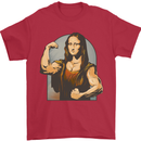 Mona Lifter Funny Gym Bodybuilding Workout Mens T-Shirt Cotton Gildan Red