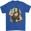 Mona Lifter Funny Gym Bodybuilding Workout Mens T-Shirt Cotton Gildan Royal Blue