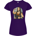Mona Lifter Funny Gym Bodybuilding Workout Womens Petite Cut T-Shirt Purple