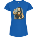 Mona Lifter Funny Gym Bodybuilding Workout Womens Petite Cut T-Shirt Royal Blue