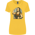 Mona Lifter Funny Gym Bodybuilding Workout Womens Wider Cut T-Shirt Yellow