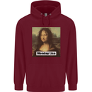 Mona Lisa Parody Monday Lisa Childrens Kids Hoodie Maroon