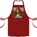 Mona Lisa Parody Monday Lisa Cotton Apron 100% Organic Maroon