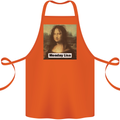 Mona Lisa Parody Monday Lisa Cotton Apron 100% Organic Orange