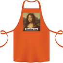 Mona Lisa Parody Monday Lisa Cotton Apron 100% Organic Orange