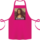Mona Lisa Parody Monday Lisa Cotton Apron 100% Organic Pink
