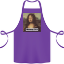 Mona Lisa Parody Monday Lisa Cotton Apron 100% Organic Purple
