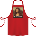 Mona Lisa Parody Monday Lisa Cotton Apron 100% Organic Red