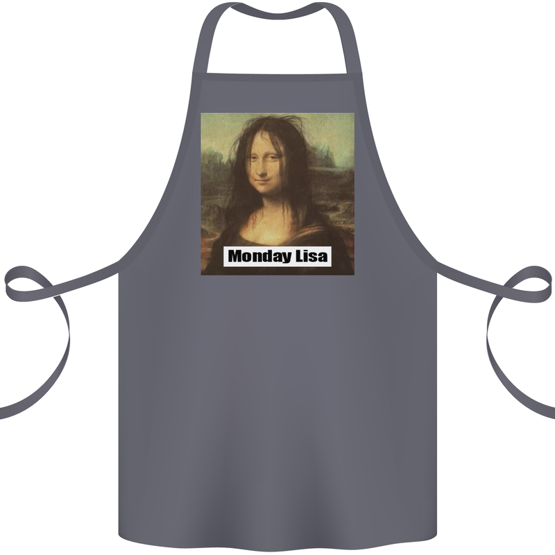 Mona Lisa Parody Monday Lisa Cotton Apron 100% Organic Steel