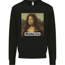 Mona Lisa Parody Monday Lisa Kids Sweatshirt Jumper Black