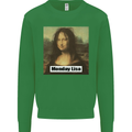 Mona Lisa Parody Monday Lisa Kids Sweatshirt Jumper Irish Green