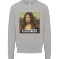 Mona Lisa Parody Monday Lisa Kids Sweatshirt Jumper Sports Grey