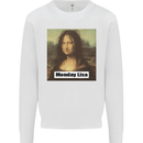 Mona Lisa Parody Monday Lisa Kids Sweatshirt Jumper White