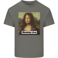 Mona Lisa Parody Monday Lisa Kids T-Shirt Childrens Charcoal