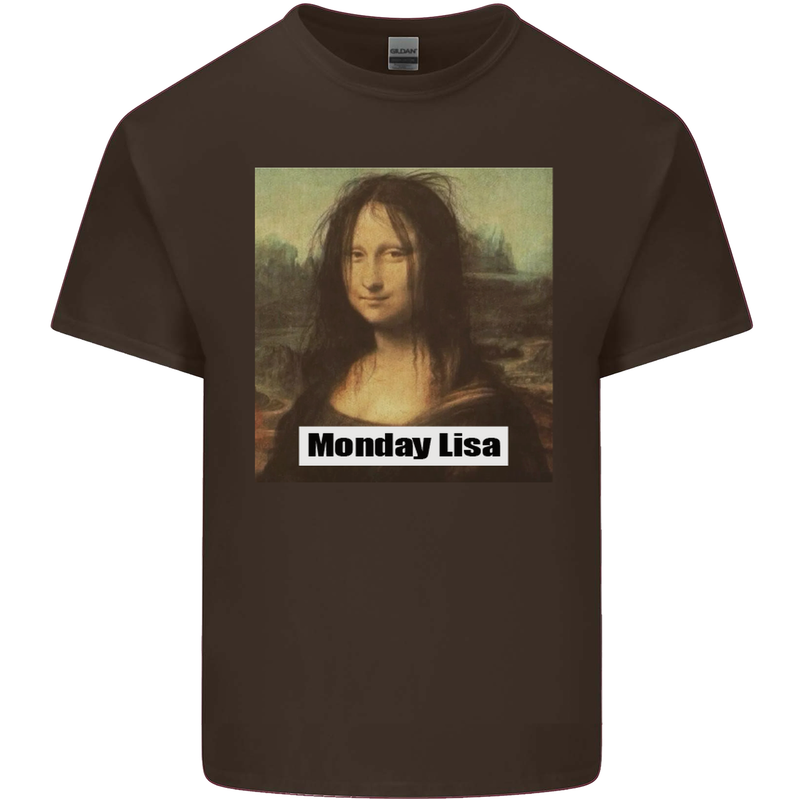 Mona Lisa Parody Monday Lisa Kids T-Shirt Childrens Chocolate