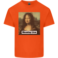 Mona Lisa Parody Monday Lisa Kids T-Shirt Childrens Orange