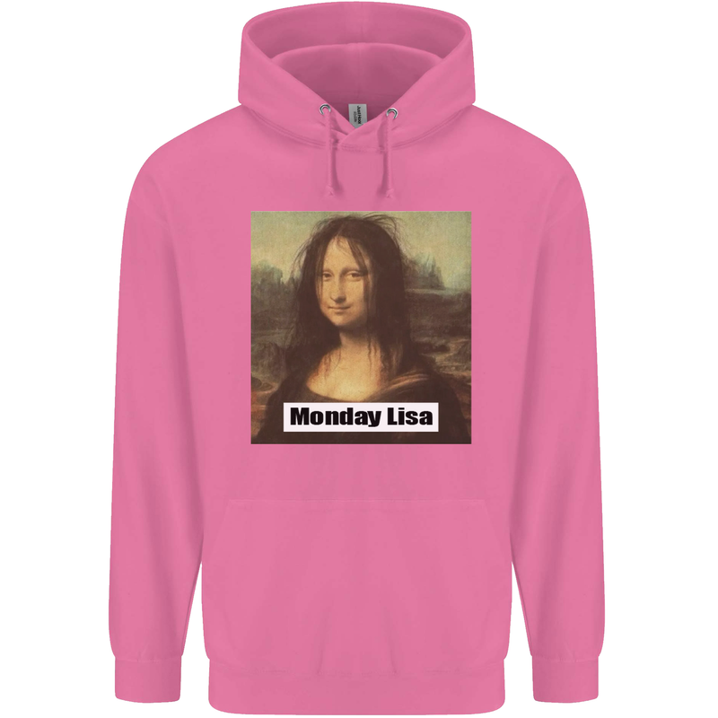 Mona Lisa Parody Monday Lisa Mens 80% Cotton Hoodie Azelea
