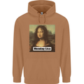 Mona Lisa Parody Monday Lisa Mens 80% Cotton Hoodie Caramel Latte