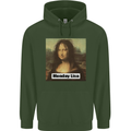 Mona Lisa Parody Monday Lisa Mens 80% Cotton Hoodie Forest Green