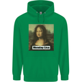 Mona Lisa Parody Monday Lisa Mens 80% Cotton Hoodie Irish Green