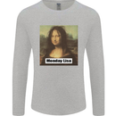 Mona Lisa Parody Monday Lisa Mens Long Sleeve T-Shirt Sports Grey