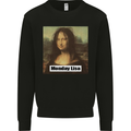 Mona Lisa Parody Monday Lisa Mens Sweatshirt Jumper Black