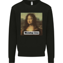 Mona Lisa Parody Monday Lisa Mens Sweatshirt Jumper Black