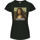 Mona Lisa Parody Monday Lisa Womens Petite Cut T-Shirt Black