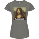 Mona Lisa Parody Monday Lisa Womens Petite Cut T-Shirt Charcoal