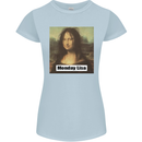 Mona Lisa Parody Monday Lisa Womens Petite Cut T-Shirt Light Blue