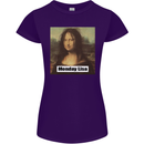 Mona Lisa Parody Monday Lisa Womens Petite Cut T-Shirt Purple