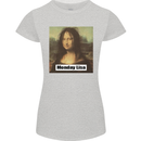 Mona Lisa Parody Monday Lisa Womens Petite Cut T-Shirt Sports Grey